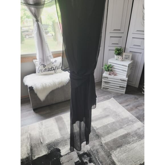 EUC Zara Overlay Sheer Black Midi Dress - XS - Picture 9 of 15